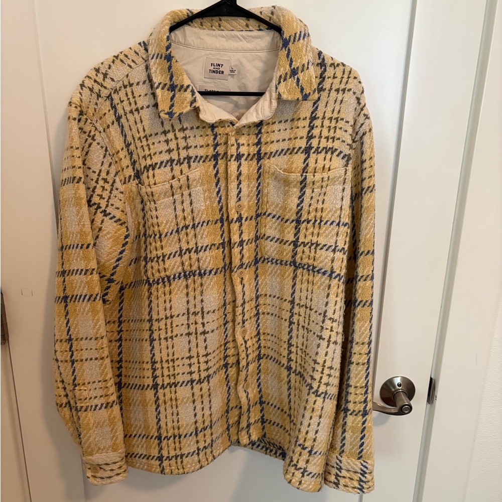 Flint and Tinder Yellow Plaid Overshirt / Shacket
